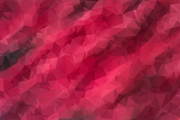 Red low poly geometric background consisting of triangles