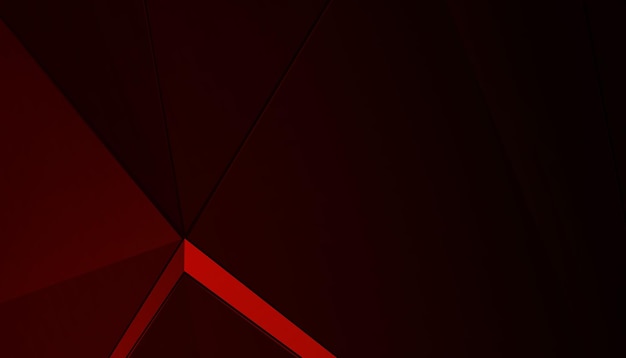 Vector red lowpoly vector background with dark red backdrop isolated on black background