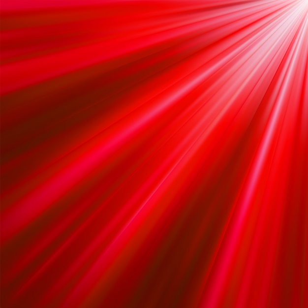 Vector red luminous rays.