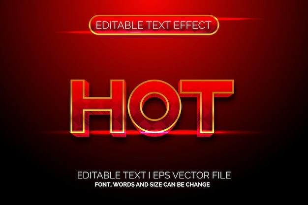 Red luxury 3d  editable text effect