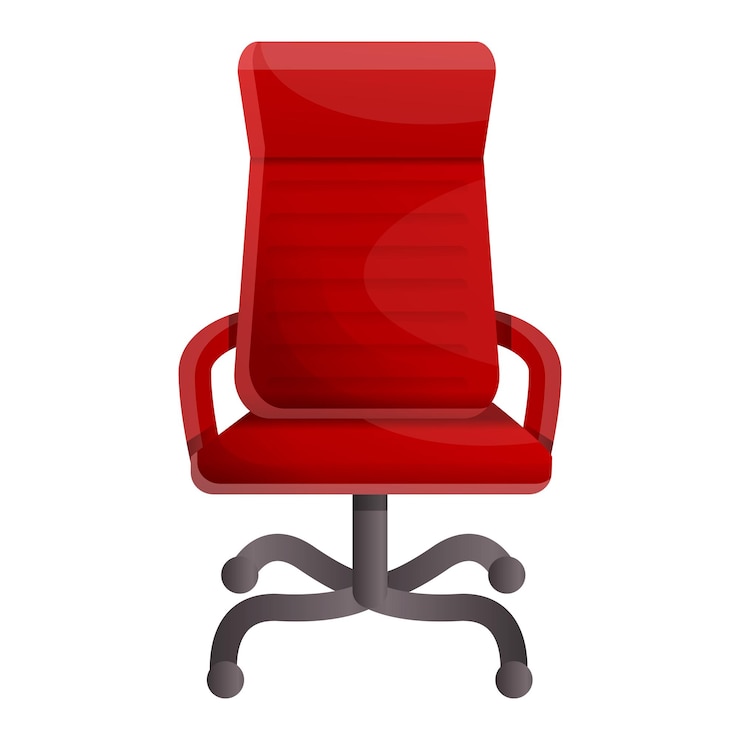 Vector red luxury chair icon cartoon of red luxury chair vector icon for web design isolated on white background