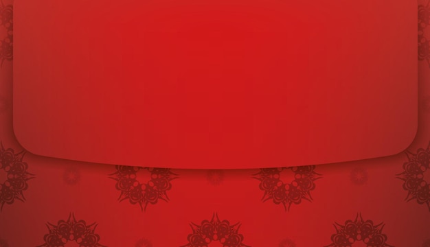 Red luxury poster with a beautiful ornament