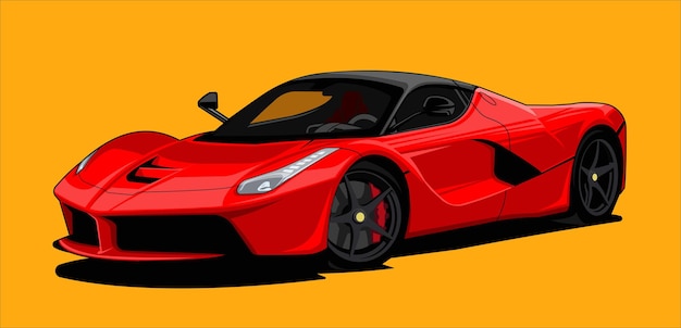 Vettore disegno vettoriale di auto da corsa di lusso rosso