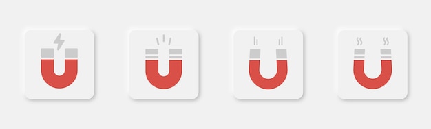Красная плоская магнитная икона набор икон подковы магнитная плоская икона подковы набор символов магнита