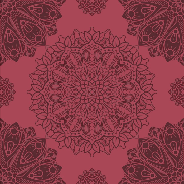 Red mandala pattern background