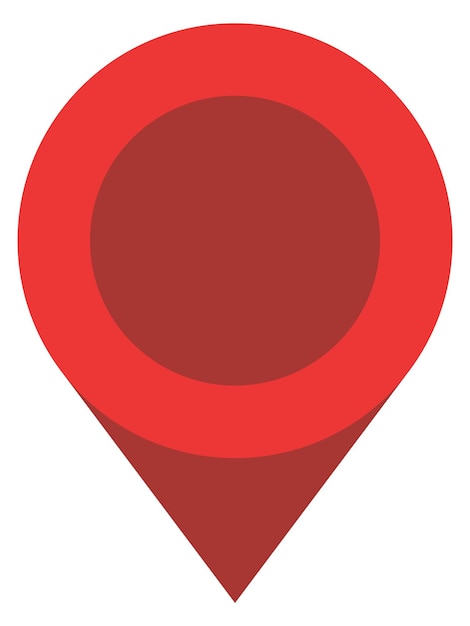 Red map pin location pointer geo sign