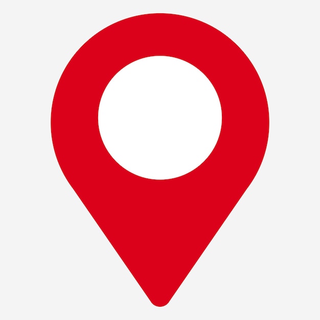 Vector red map pointer icon