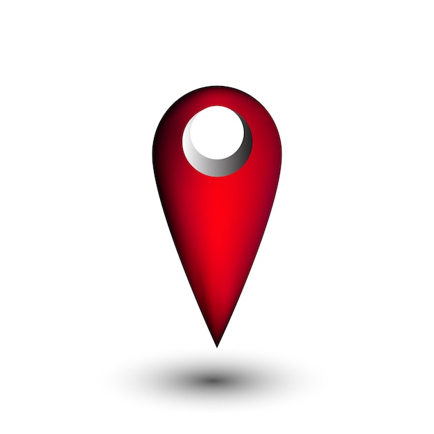 red map pointer location icon vector illustration