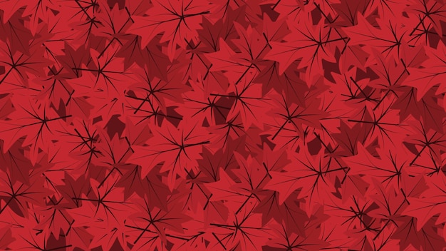 Vector red maple leaf background