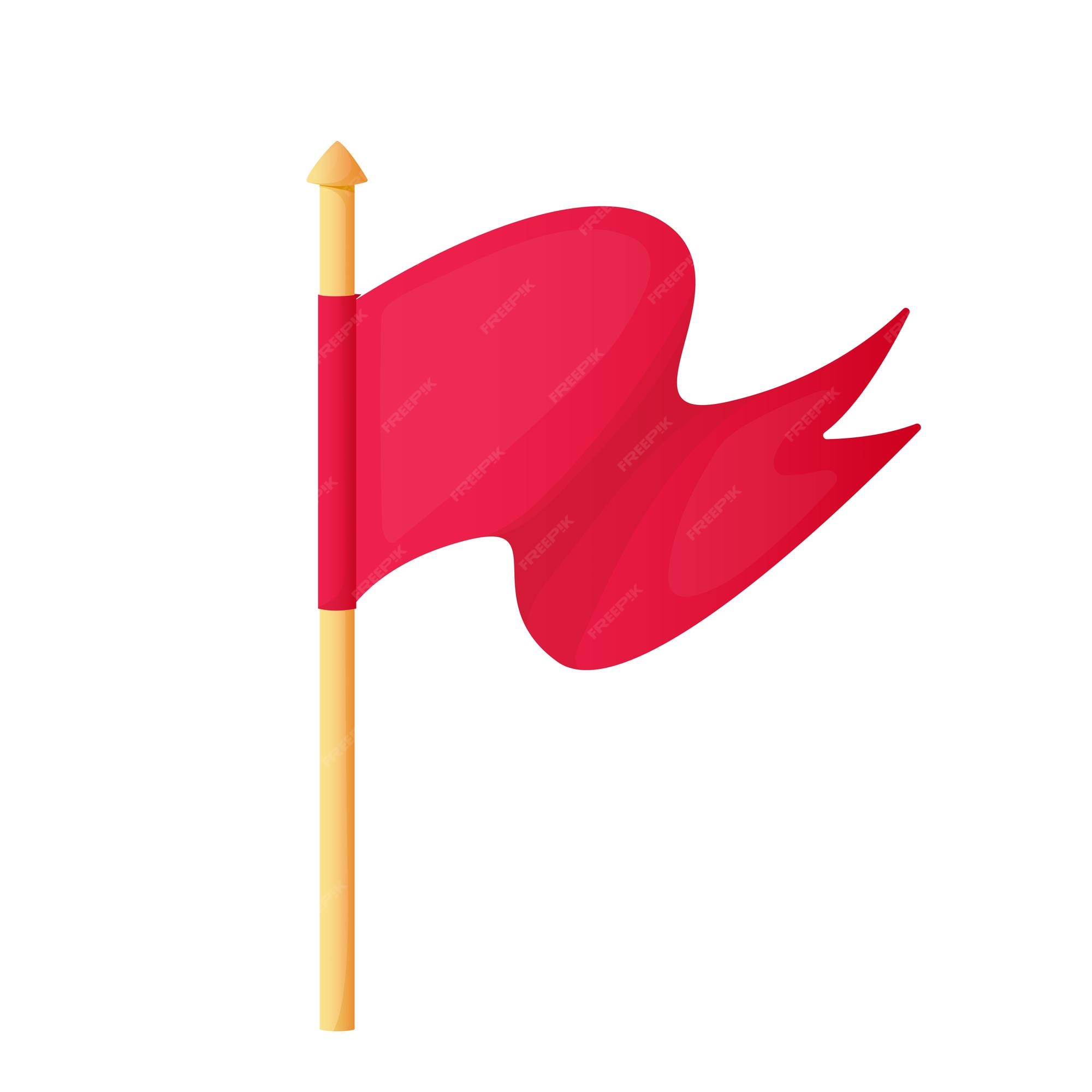 Premium Vector  Red medieval banner flag in cartoon style game interface