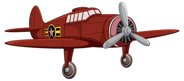 Vector red military aircraft