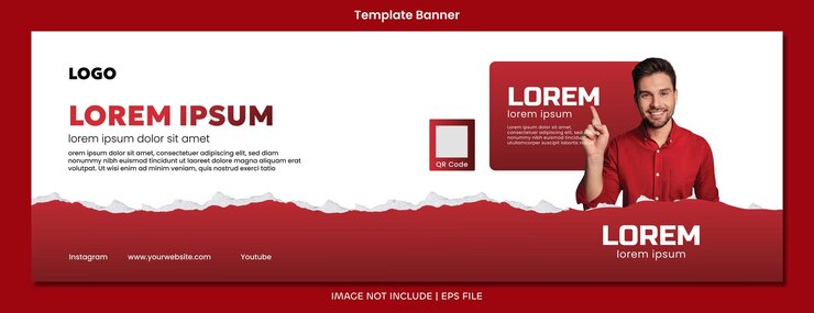 वेक्टर red modern banner template