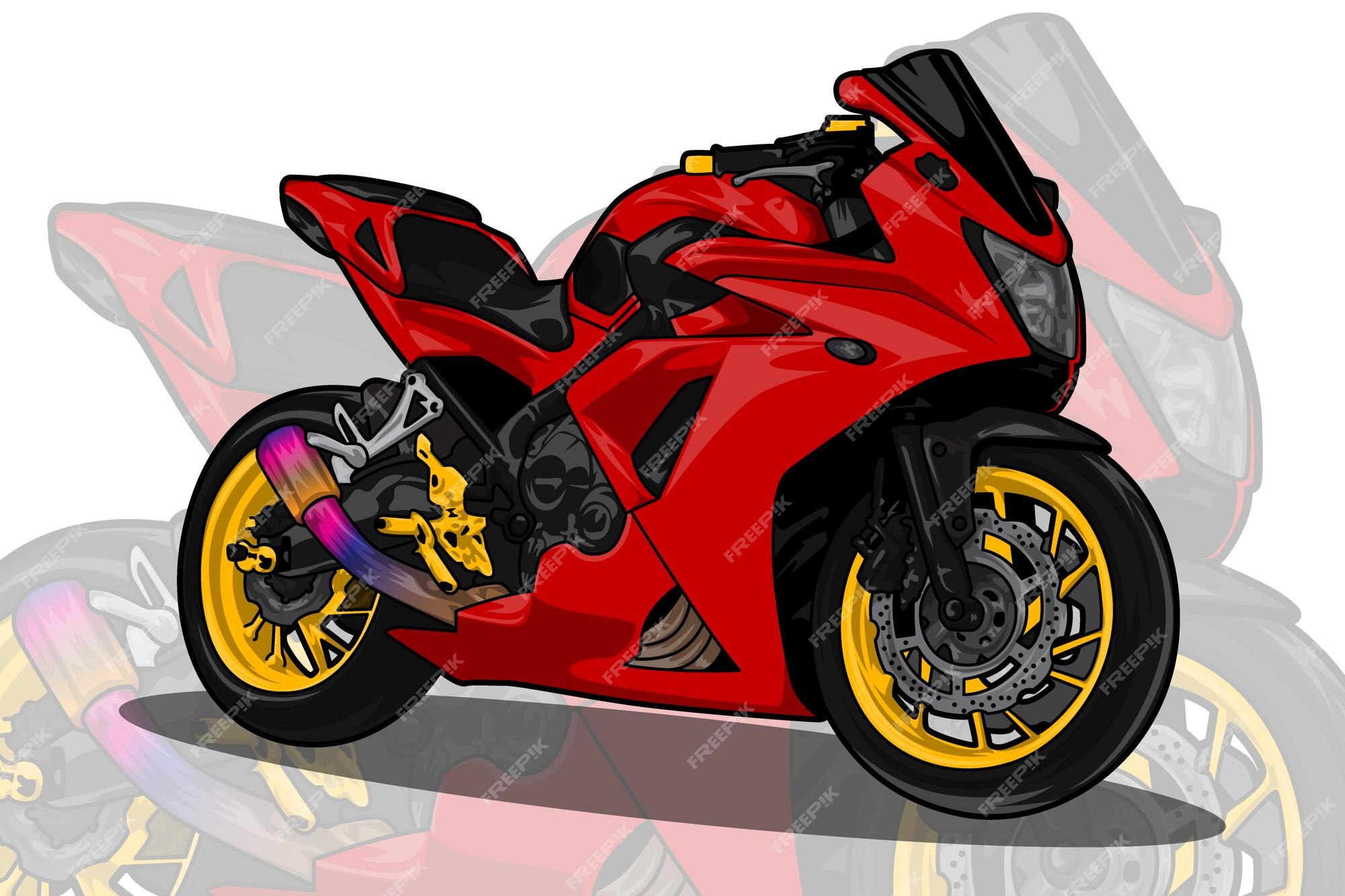 Premium Vector  A drawing of a motorcycle with the word honda on it