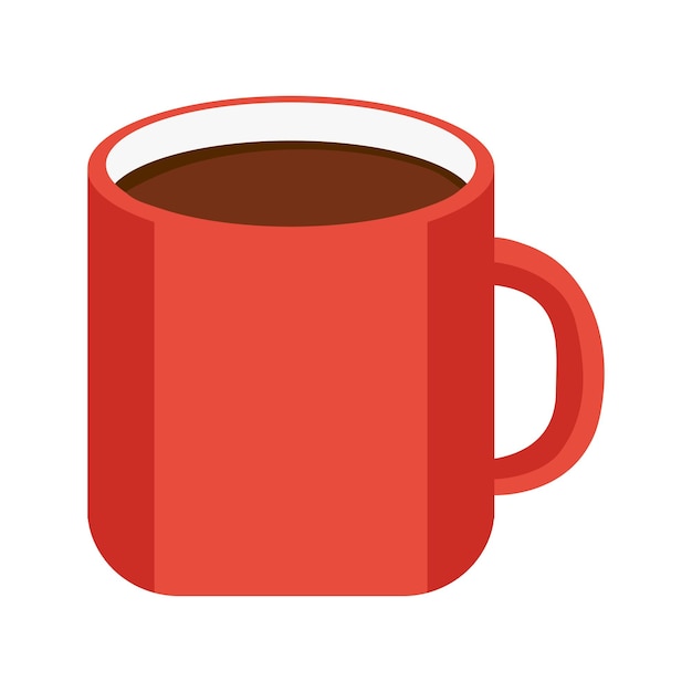 Red mug cup coffee