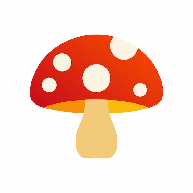 a red mushroom with white dots on it