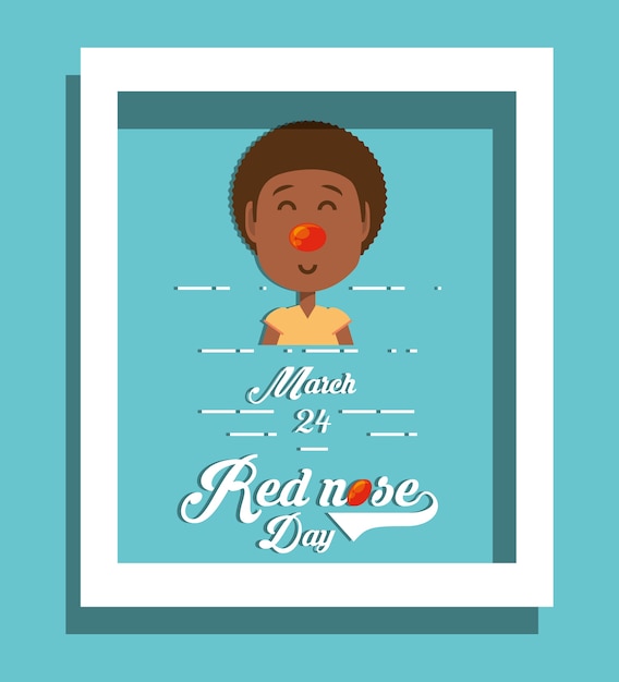 Vector red nose day design