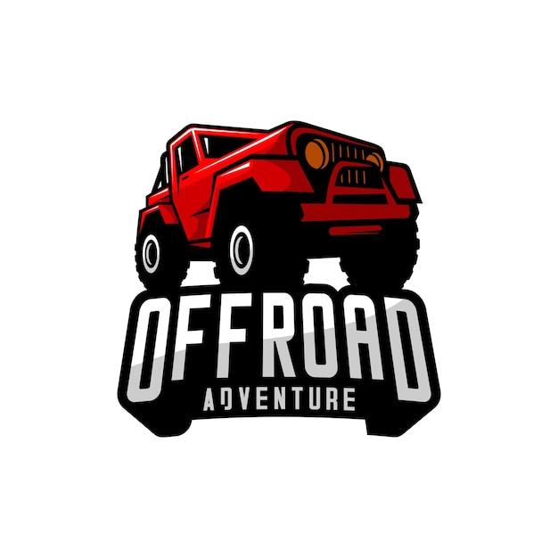 A red off road car sport extreme vector