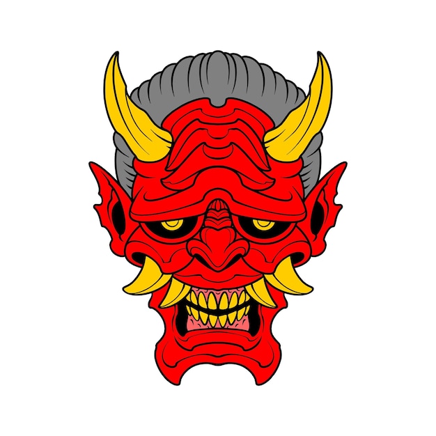 Red oni mask