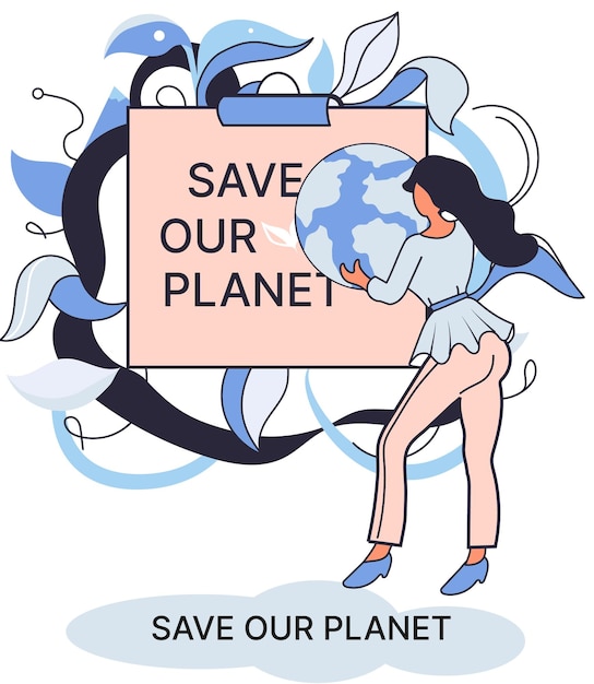 Red onze planeet ecologische metafoor Dag van de aarde liefde voor geboorteland Duurzaam tuinieren hernieuwbare energie Zorgen voor de natuur beschermen van het milieu stoppen lucht- en watervervuiling rationele consumptie