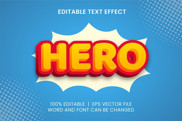 Red and orange hero text effect