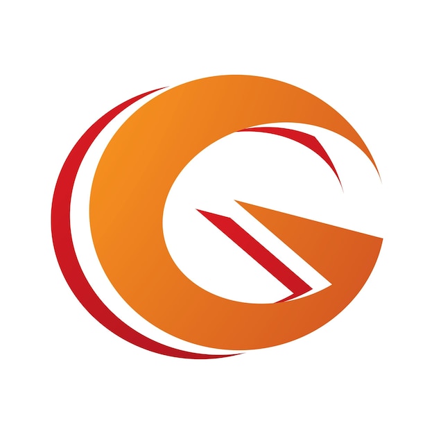 Red and Orange Round Layered Letter G Icon