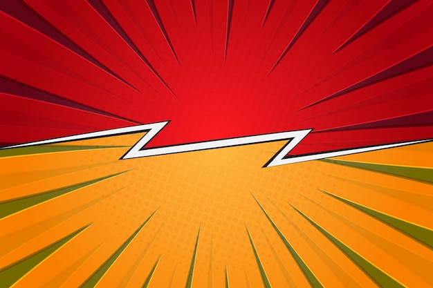 Red and orange sunburst comic background