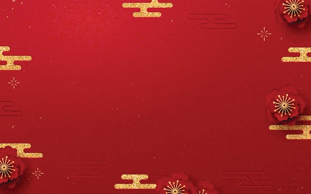 Vector red oriental background