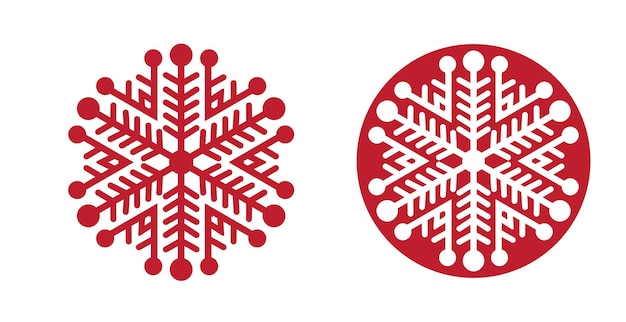 Red ornament design on white