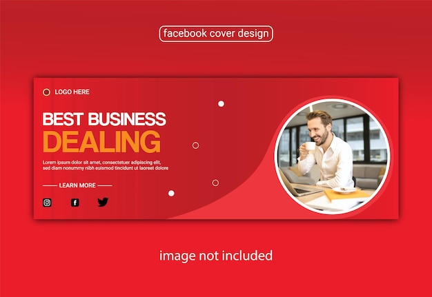 Vector a red page that says facebook cover design