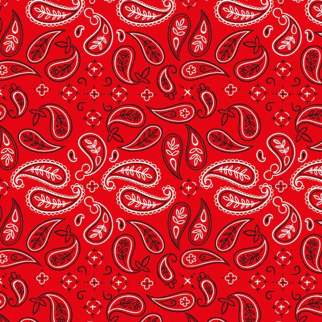 Motivo a bandana paisley rossa