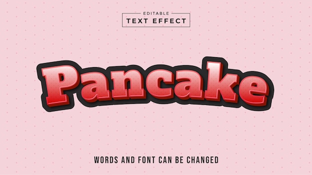 Red pancake text style effect