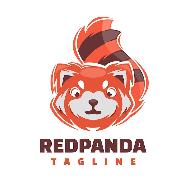 red panda character mascot logo