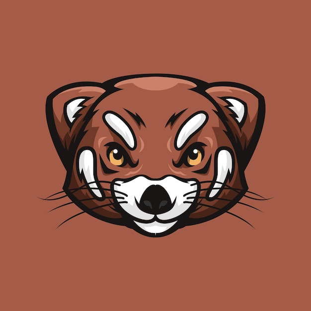 Red panda head logo or illustration