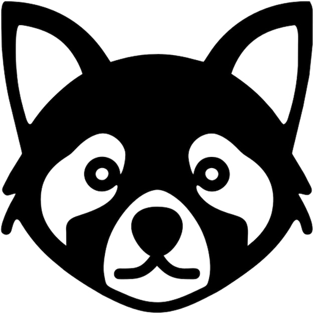 red panda head pictogram