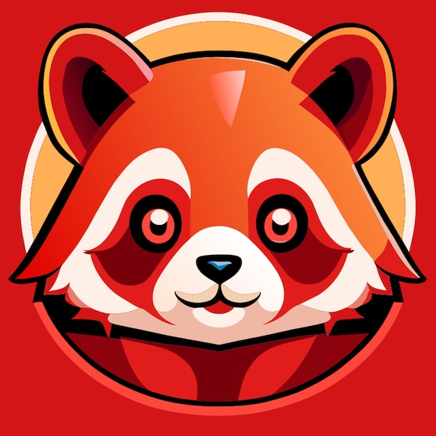 Vector red panda vector illustration