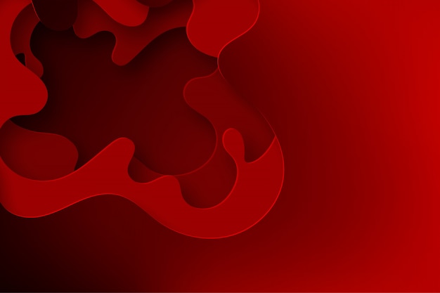 Vector red paper cut abstract background