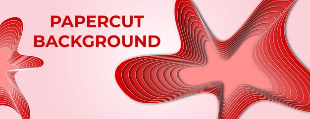 Red Paper Cut Background Design