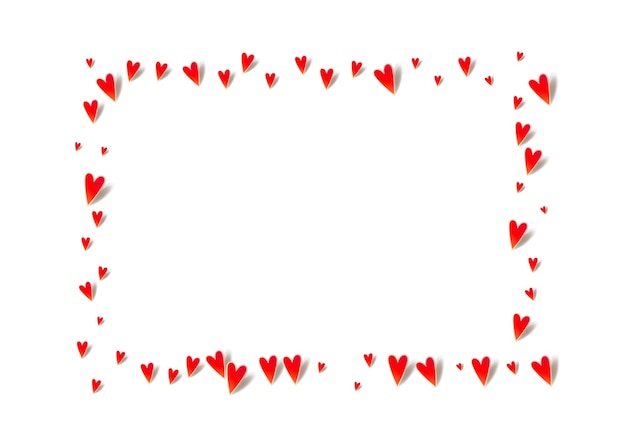 Red Papercut Vector White Backgound Valentine