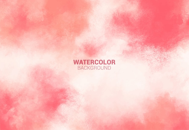 Vector red pastel watercolor background.