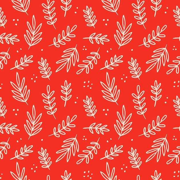 Red pattern with branches