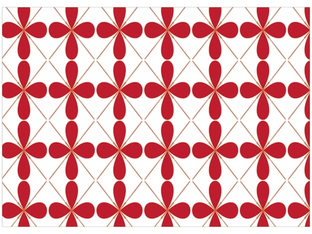 a red pattern with a pattern of circles in red and white