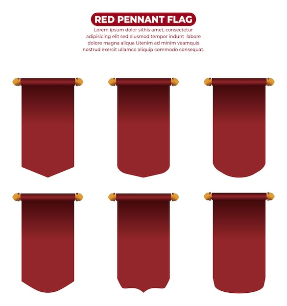 Red pennant flag