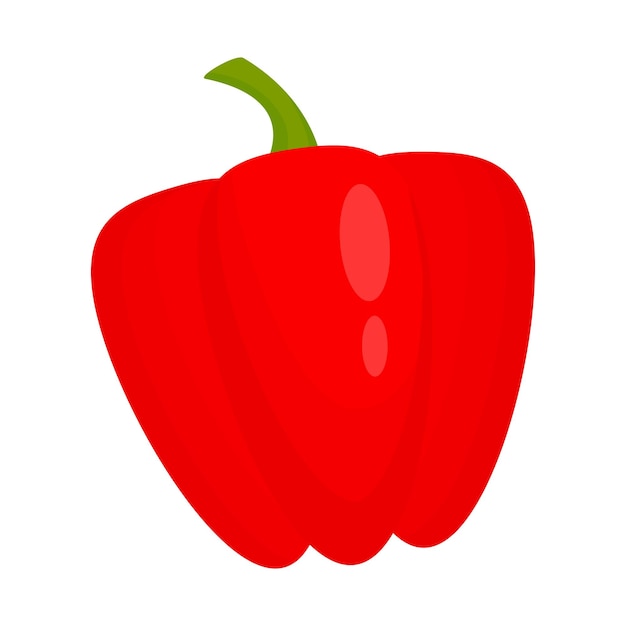 Red pepper icon Fresh vegetable Healthy farm food concept