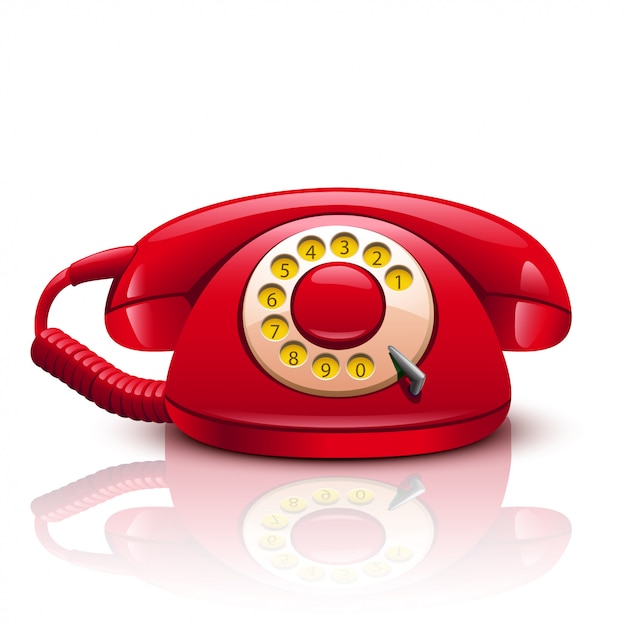 Vector red phone