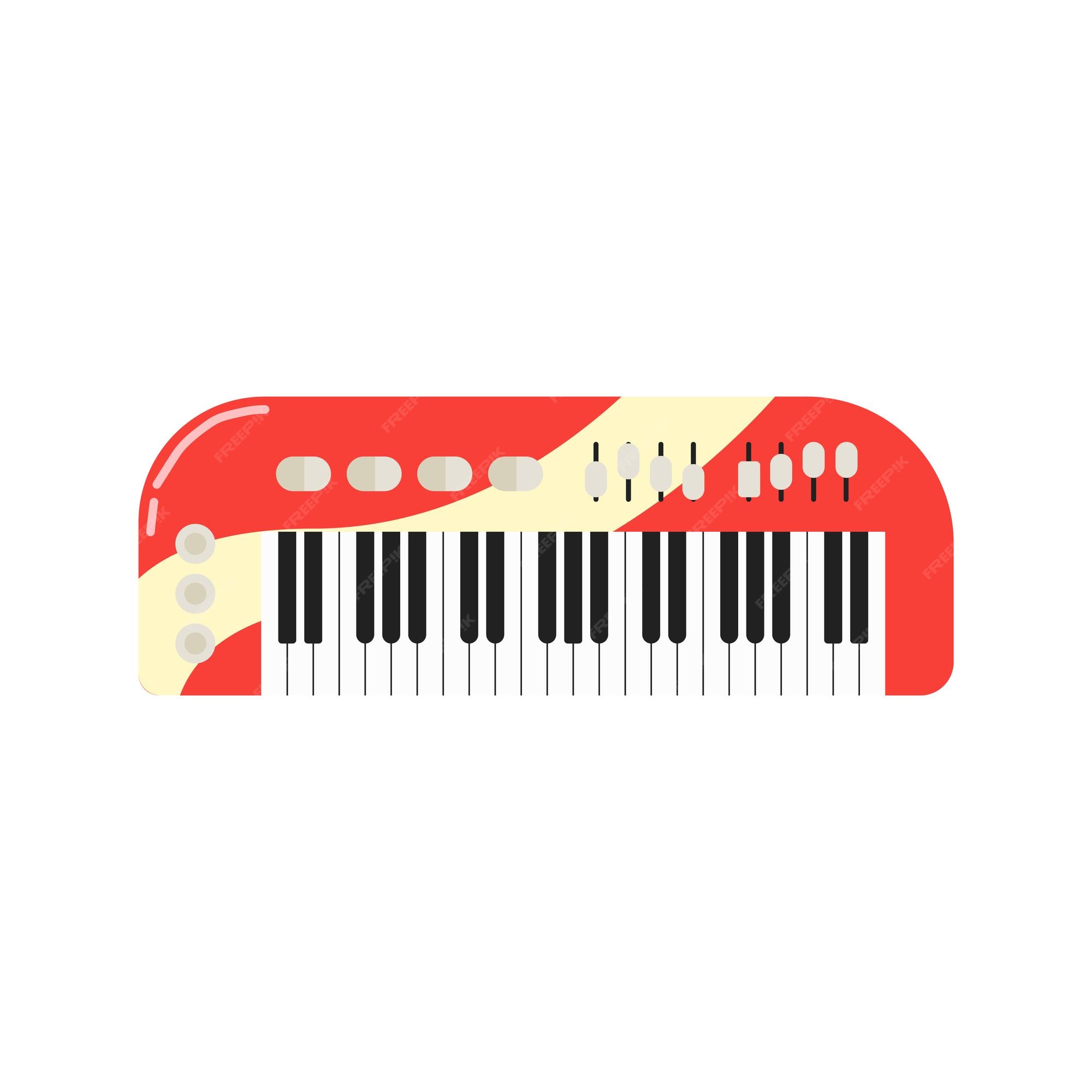 Piano online class isolated cartoon Royalty Free Vector