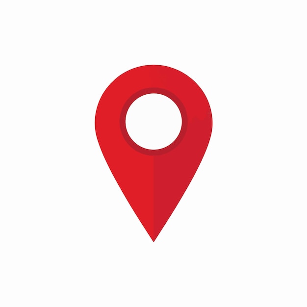 Vector red pin location