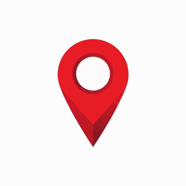 Vector red pin with a hole in it