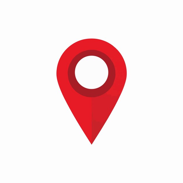 red pin with a large hole in the middle
