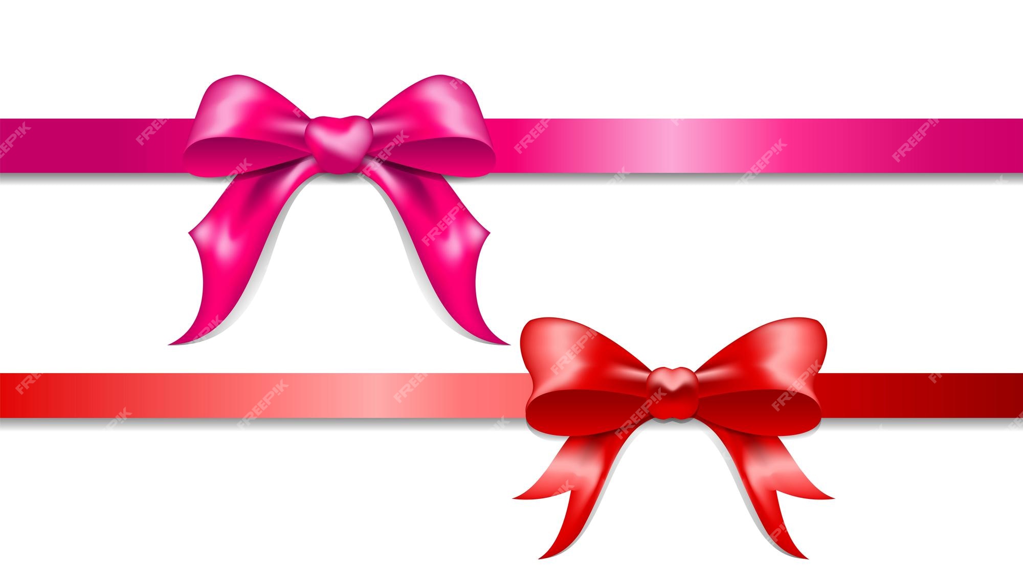 Pink bow for packing gifts realistic Royalty Free Vector