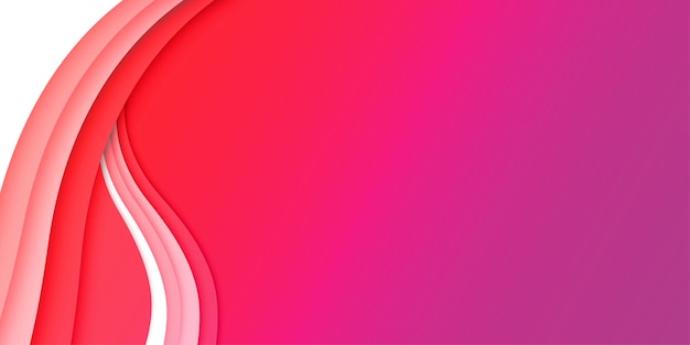 Red and pink flow abstract background vector design